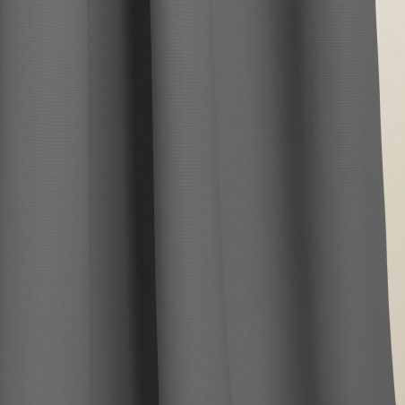 4in1 Raumteilervorhang mit Lärmschutz Thermoisolierung Verdunkelung nach Maß Grau MC09