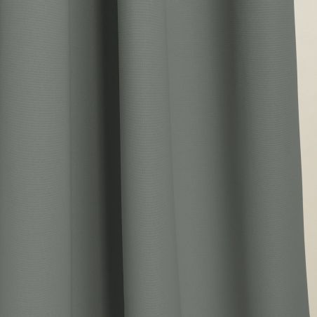 4in1 Raumteilervorhang mit Lärmschutz Thermoisolierung Verdunkelung nach Maß Grau MC704