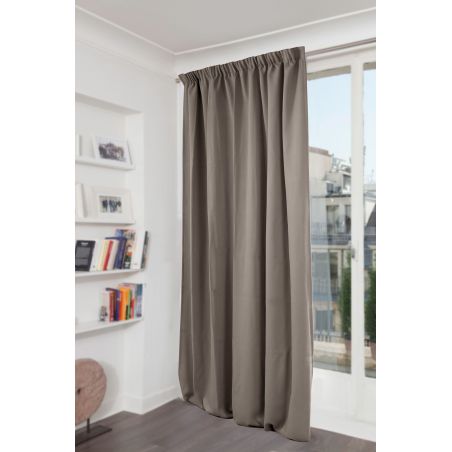 3in1 Lärmschutzvorhang mit Thermoisolierung Verdunkelung Samt Venise Taupe MC740