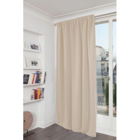 3in1 Lärmschutzvorhang mit Thermoisolierung Verdunkelung Samt Venise Beige MC15