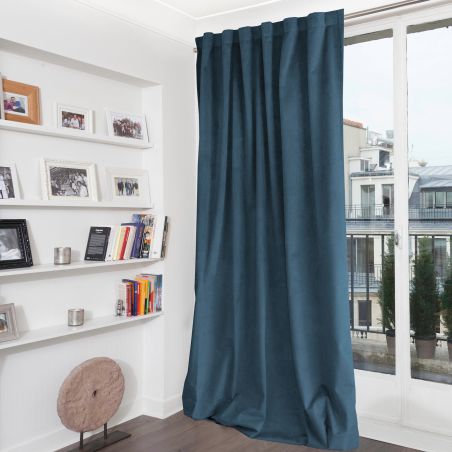 100% Verdunkelungsvorhang Samt Venise Blau MC56