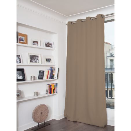 3in1 Lärmschutzvorhang mit Thermoisolierung Verdunkelung Taupe MC740