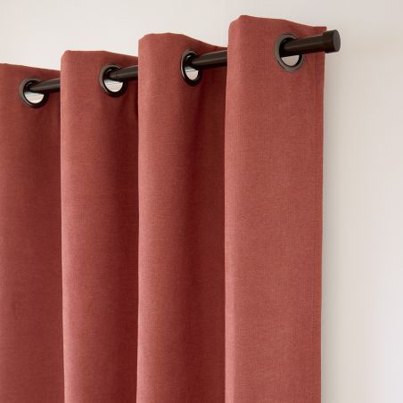 3in1 Lärmschutzvorhang mit Thermoisolierung Verdunkelung Romy Terra Cotta MC7005